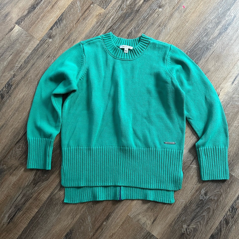 Peace Love World Green Crewneck Sweater